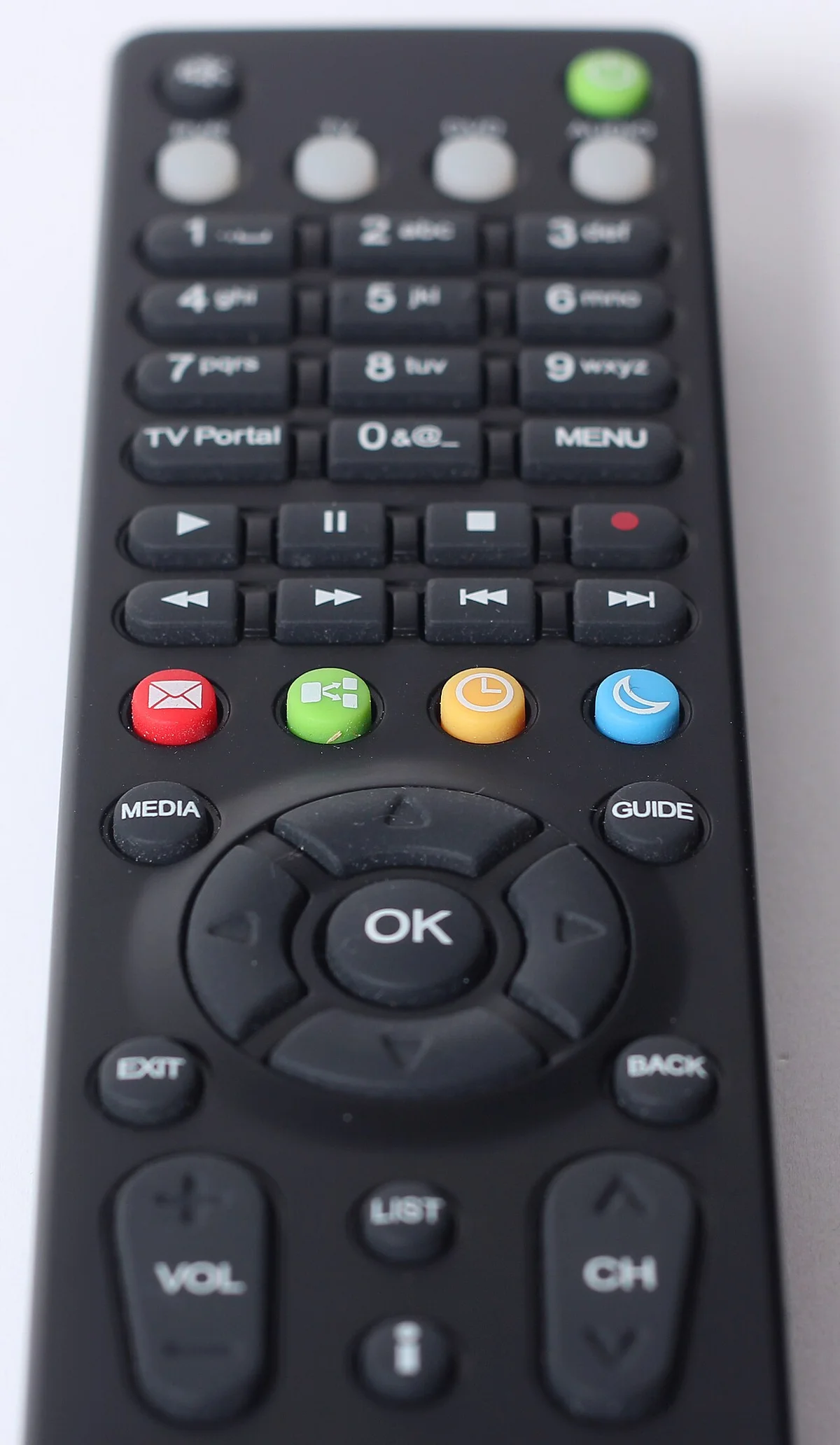 검정색 TV 리모컨